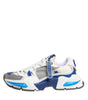 Dolce & Gabbana Blue White AIRMASTER Low Top Sneakers Shoes