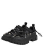 Dolce & Gabbana Black Low Top Lace Up Trekking Sneakers Shoes