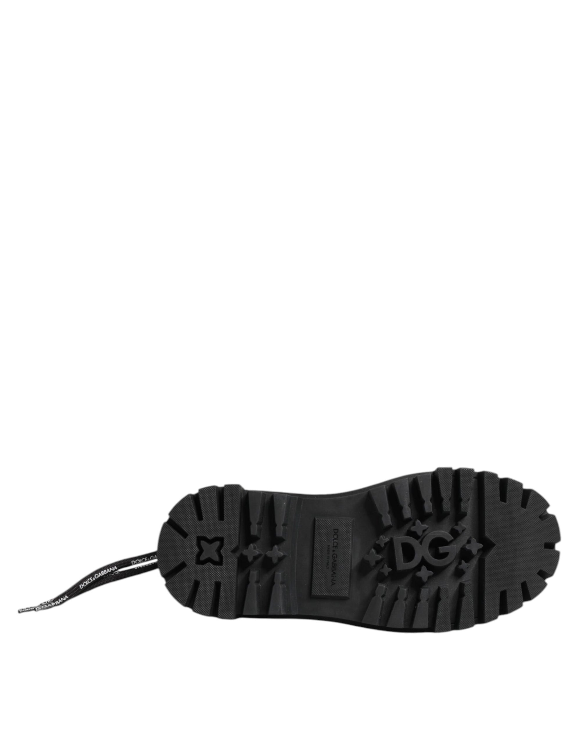 Dolce & Gabbana Black Low Top Lace Up Trekking Sneakers Shoes