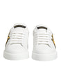 Dolce & Gabbana White Crown Patch Portofino Men Sneakers Shoes