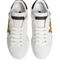 Dolce & Gabbana White Crown Patch Portofino Men Sneakers Shoes
