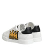Dolce & Gabbana White Crown Patch Portofino Men Sneakers Shoes