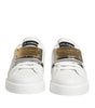 Dolce & Gabbana White Logo Plaque Low Top Men Sneakers Shoes
