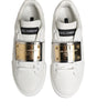 Dolce & Gabbana White Logo Plaque Low Top Men Sneakers Shoes