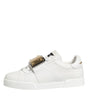 Dolce & Gabbana White Logo Plaque Low Top Men Sneakers Shoes