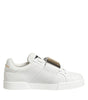 Dolce & Gabbana White Logo Plaque Low Top Men Sneakers Shoes