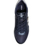 Dolce & Gabbana Blue Leather Logo Low Top Men Sneakers Shoes