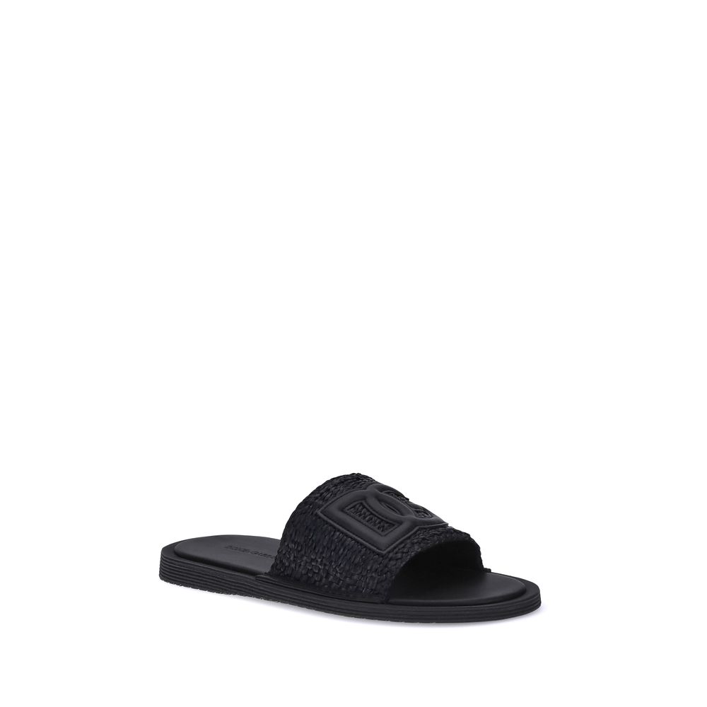 Sandales en raphia crocheté Dolce &amp; Gabbana