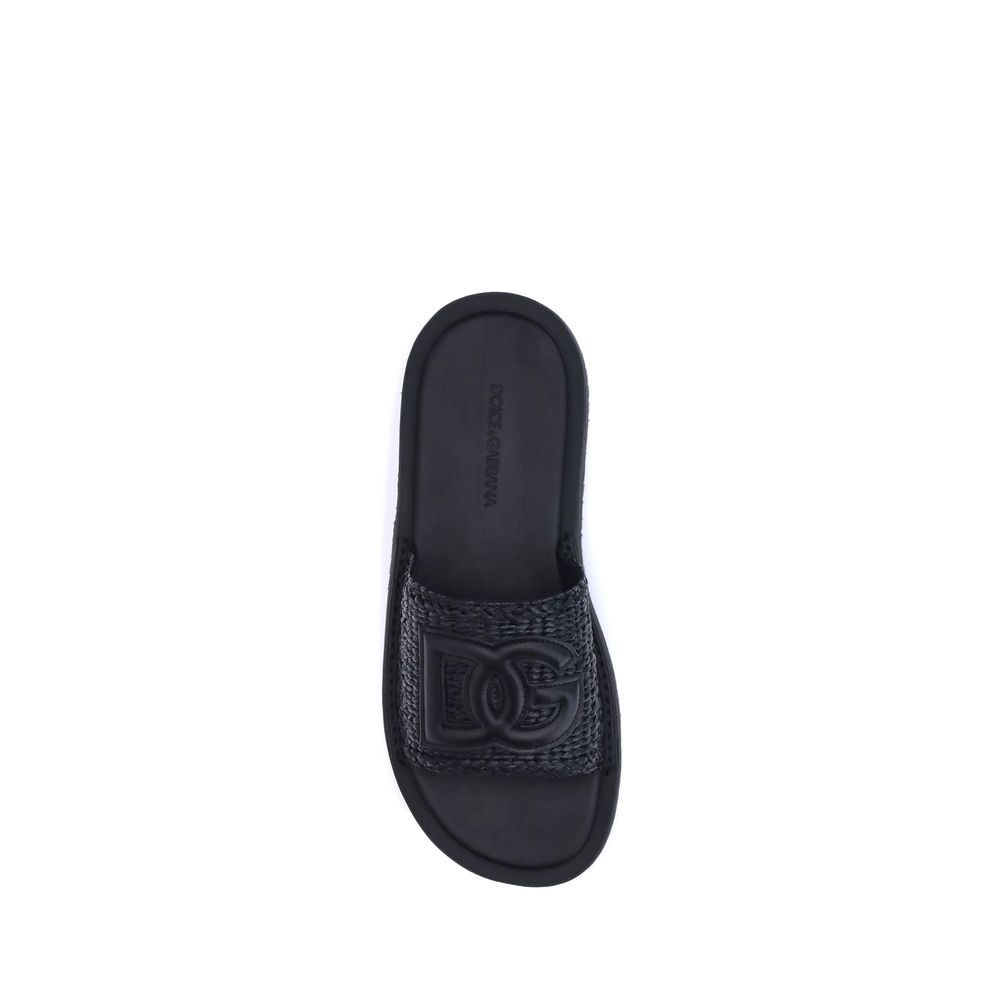 Sandales en raphia crocheté Dolce &amp; Gabbana