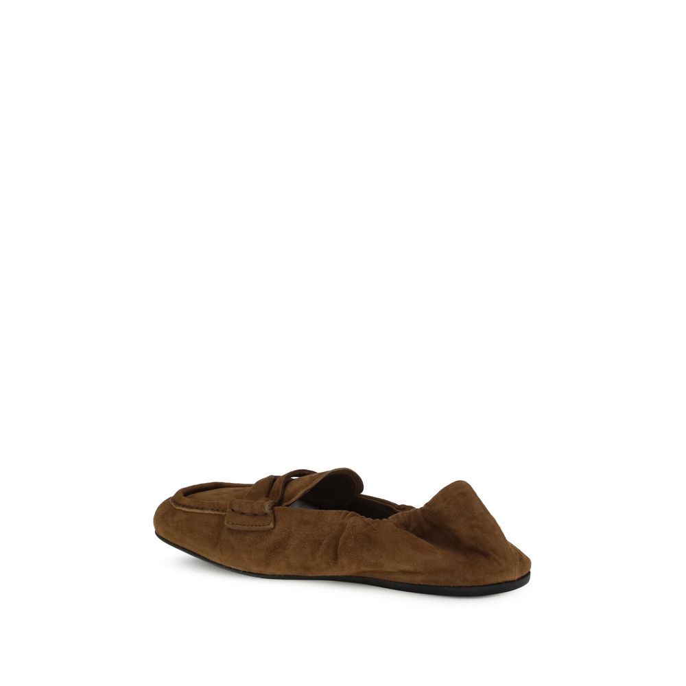 Miu Miu Suede Ruches Loafers