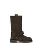 Burberry Suede Saddle Ankle Boots