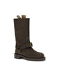 Burberry Suede Saddle Ankle Boots