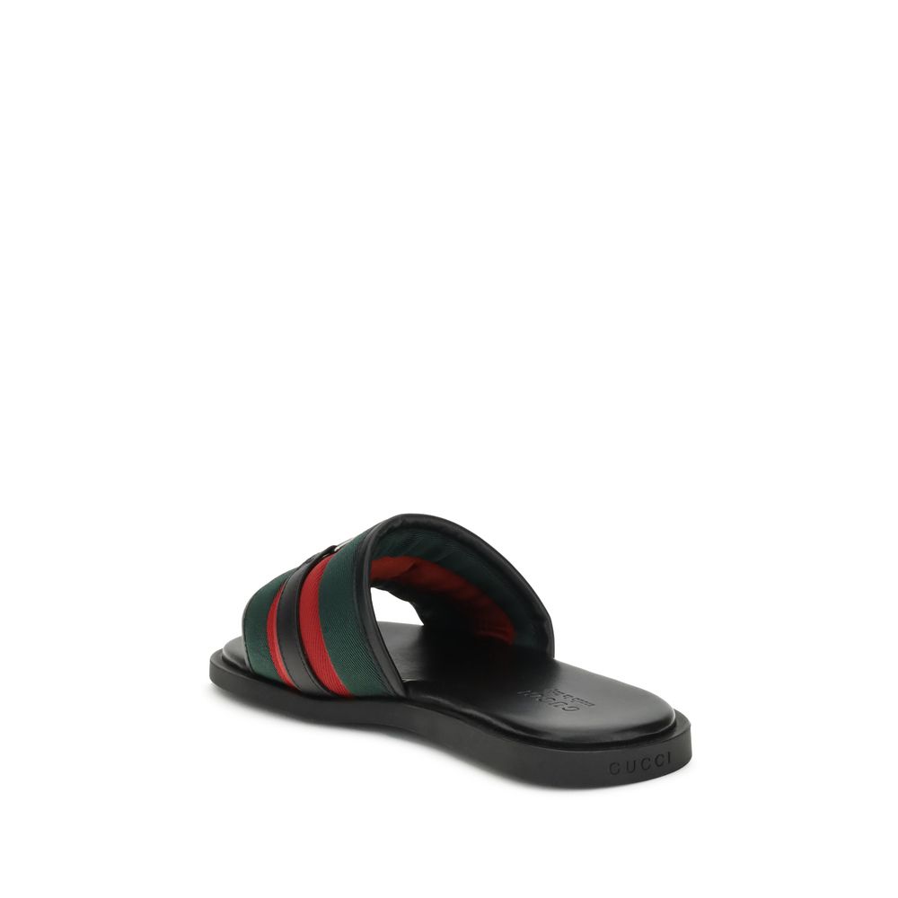 Sandales à enfiler Gucci à motif GG