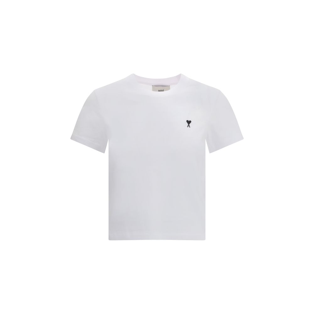 Ami Paris Ami De Coeur Cropped T-Shirt