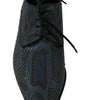 Dolce & Gabbana Blue Python Leather Snakeskin Shoes