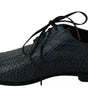 Dolce & Gabbana Blue Python Leather Snakeskin Shoes