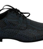 Dolce & Gabbana Blue Python Leather Snakeskin Shoes
