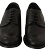 Dolce & Gabbana Black Lace Up Leather Men Formal Derby Shoes
