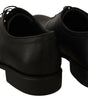 Dolce & Gabbana Black Lace Up Leather Men Formal Derby Shoes