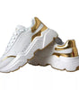 Dolce & Gabbana White Gold DAYMASTER Leather Sneakers Mens Shoes