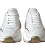 Dolce & Gabbana White Gold DAYMASTER Leather Sneakers Mens Shoes