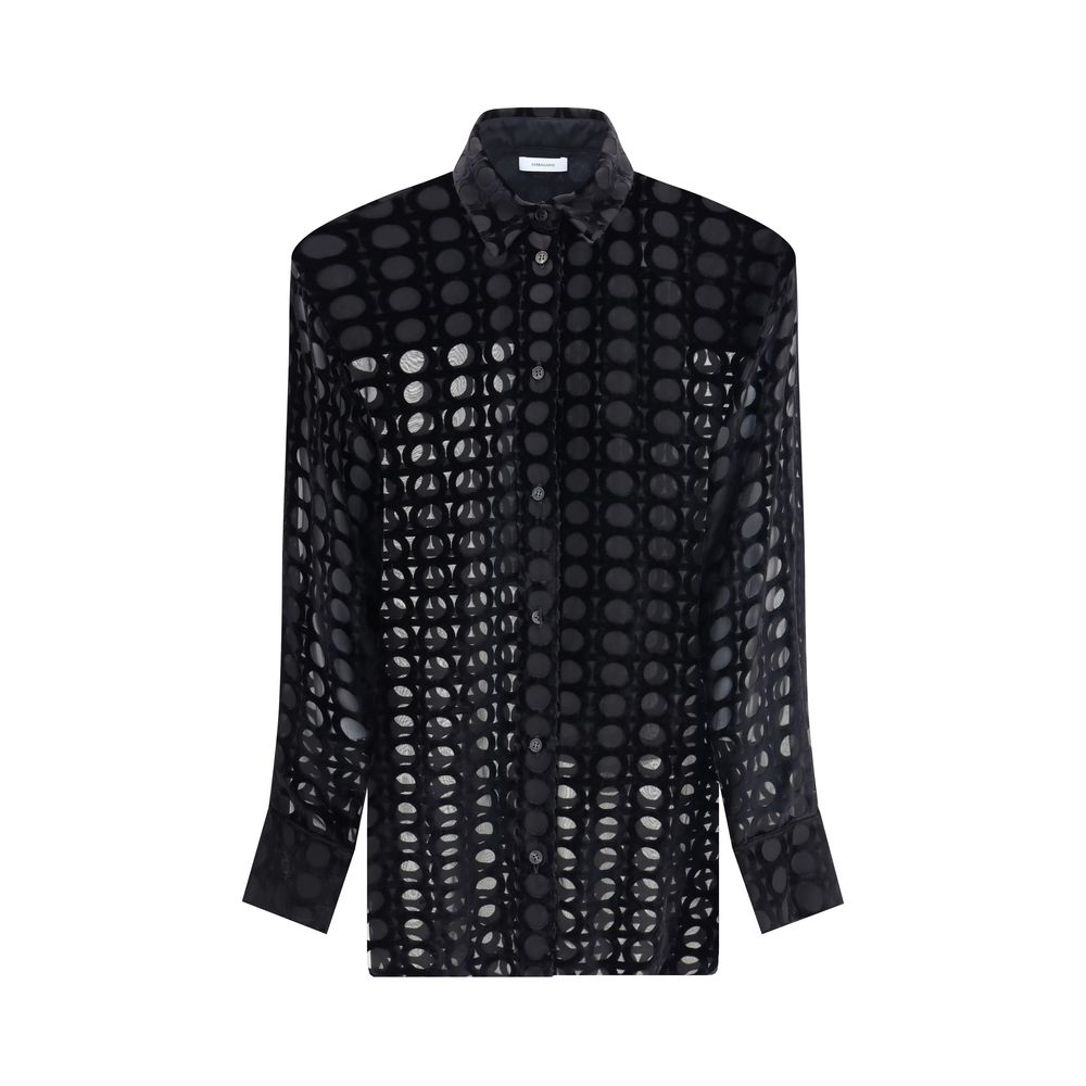 Chemise en velours dévoré Ferragamo