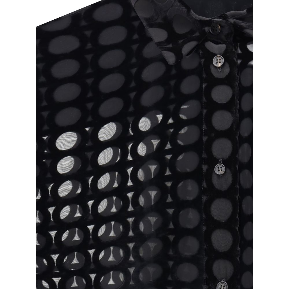 Chemise en velours dévoré Ferragamo