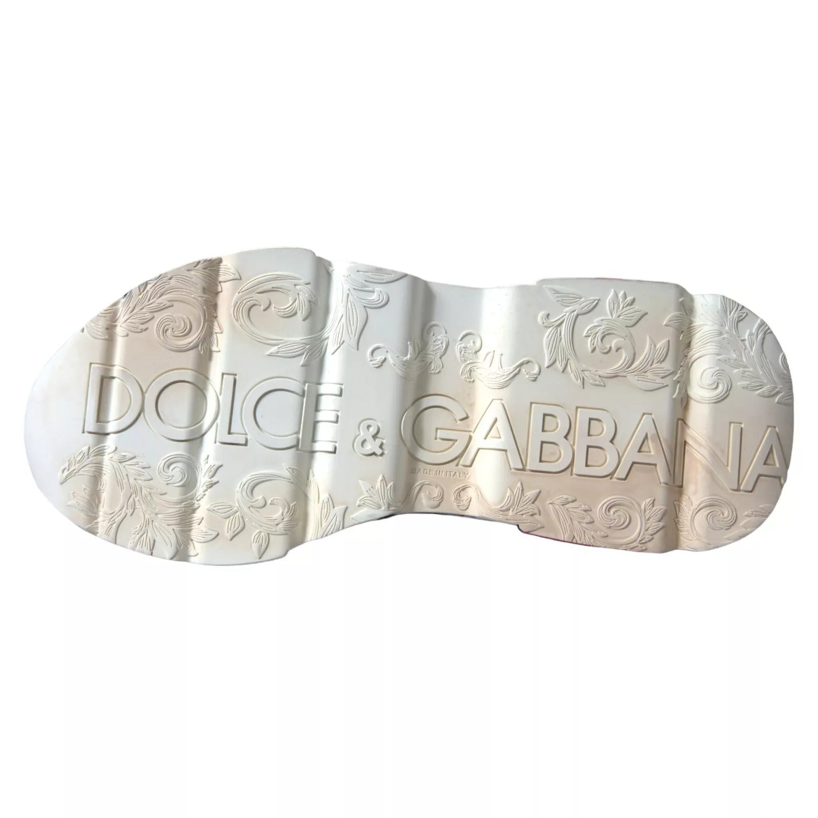 Baskets blanches Daymaster peintes à la main de Dolce & Gabbana