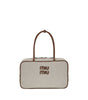 Miu Miu Canvas and leather Beau Shoulder Bag