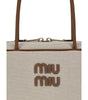 Miu Miu Canvas and leather Beau Shoulder Bag