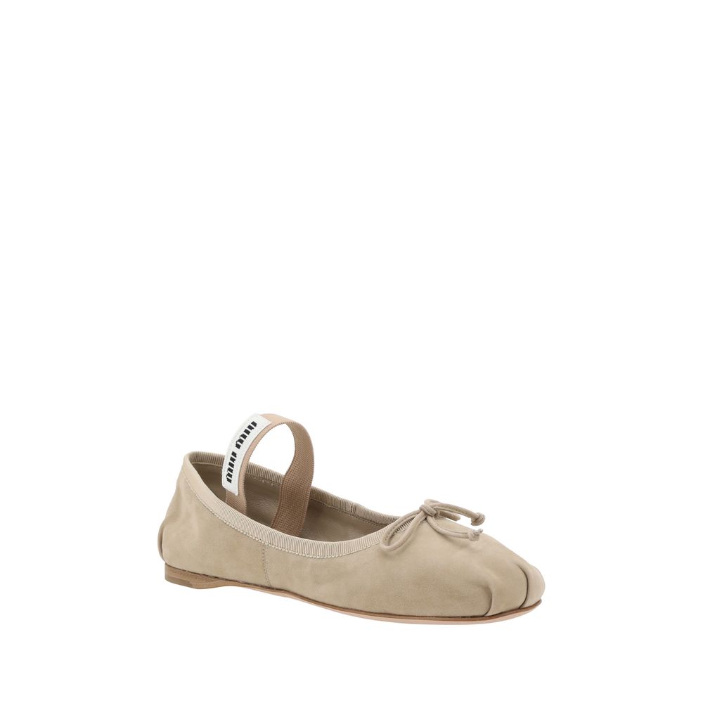 Miu Miu Suede Ballerinas