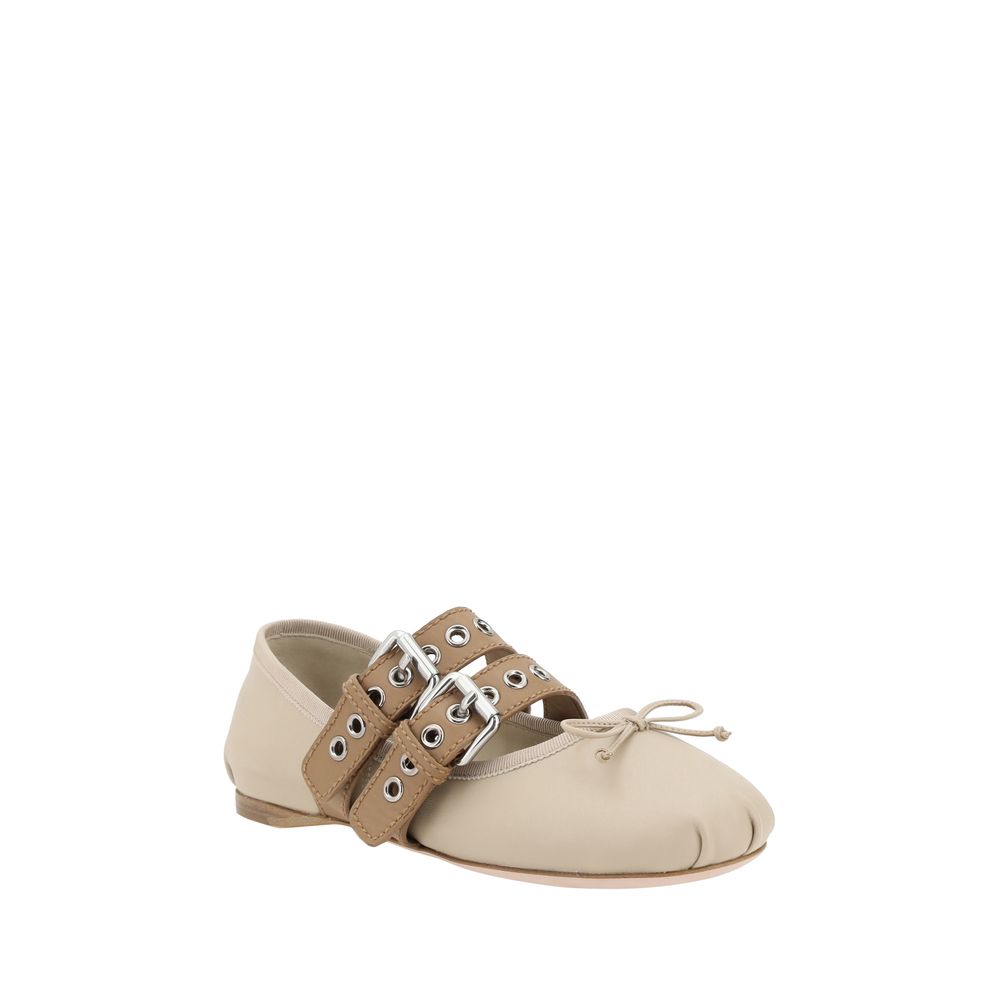 Miu Miu Ballerinas with ankle strap