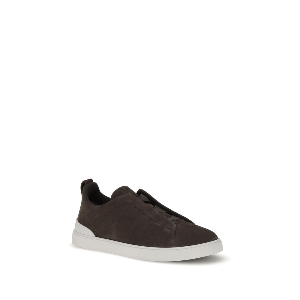 Baskets en cuir suédé ZEGNA
