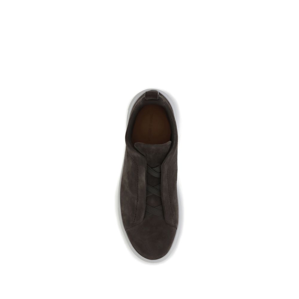 Baskets en cuir suédé ZEGNA