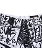 Dolce & Gabbana White Graffiti Cotton Men Bermuda Denim Shorts