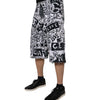 Dolce & Gabbana White Graffiti Cotton Men Bermuda Denim Shorts