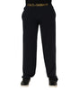 Dolce & Gabbana Black Modal Spandex Straight Logo Trouser Pants