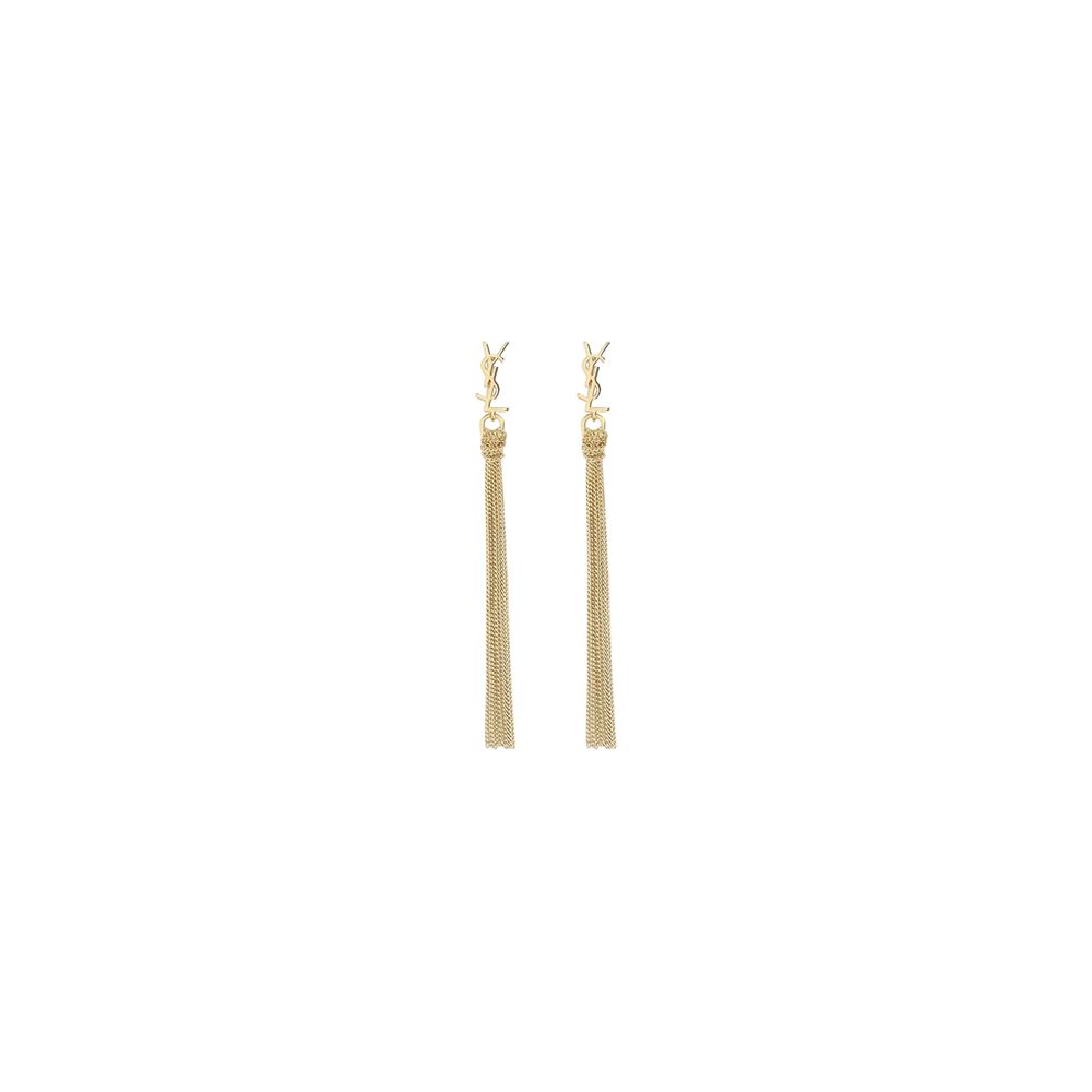 Saint Laurent Bo Pompons Chains Brass Metal