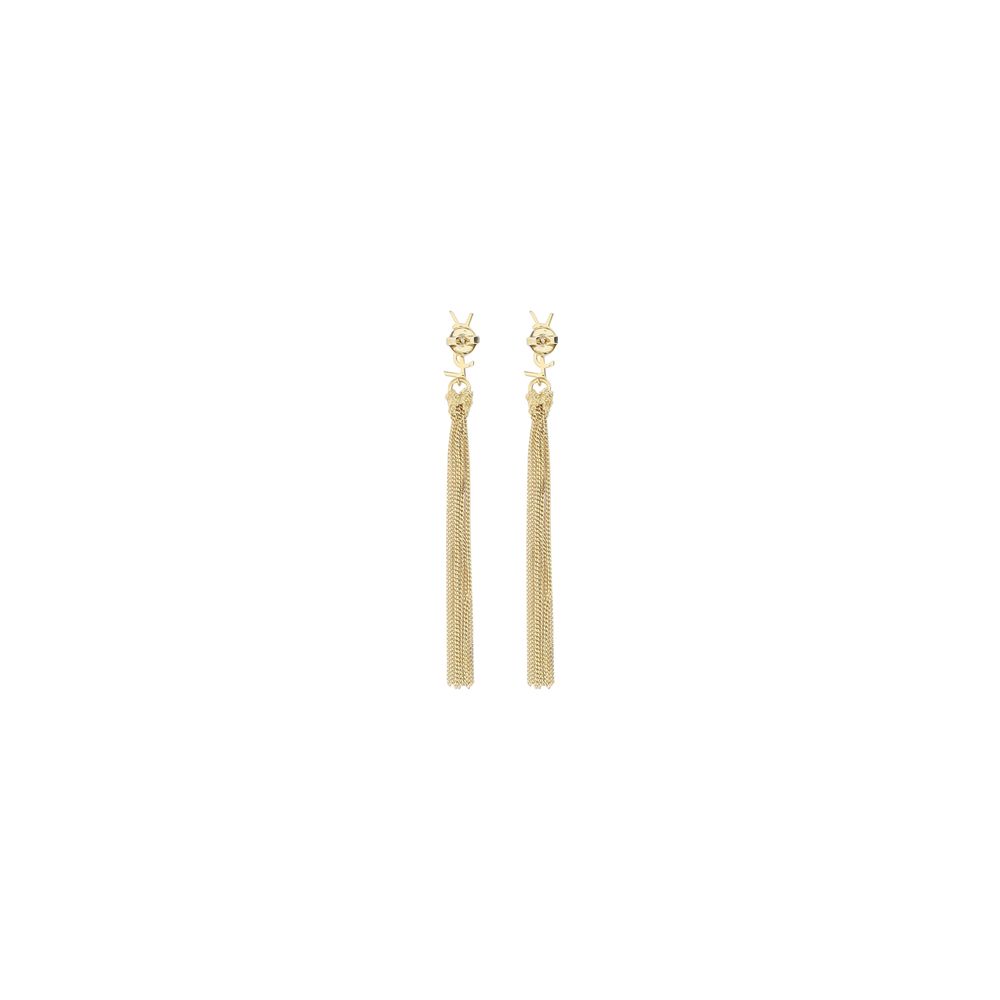 Saint Laurent Bo Pompons Chains Brass Metal