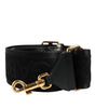Dolce & Gabbana Black Solid Viscose Bag Shoulder Strap