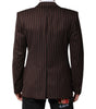 Dolce & Gabbana Black Brown Stripe Single Breasted Blazer