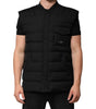 Dolce & Gabbana Black Sleeveless Parka Logo Plaque Jacket