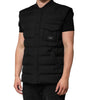 Dolce & Gabbana Black Sleeveless Parka Logo Plaque Jacket