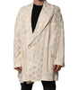 Dolce & Gabbana Beige Polyester Logo Monogram Coat Jacket