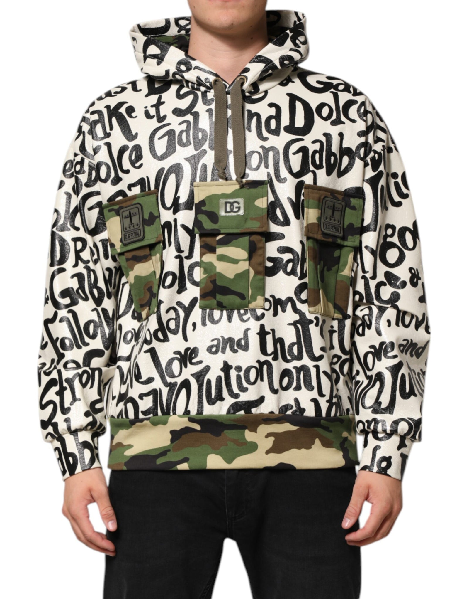 Dolce &amp; Gabbana Multicolor Hooded DGMania Sweatshirt Sweater