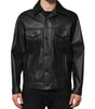 Veste motard boutonnée en polyester noir Dolce &amp; Gabbana