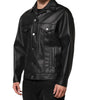 Veste motard boutonnée en polyester noir Dolce &amp; Gabbana