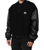 Dolce & Gabbana Black Wool Logo Plaque Bomber Jacket