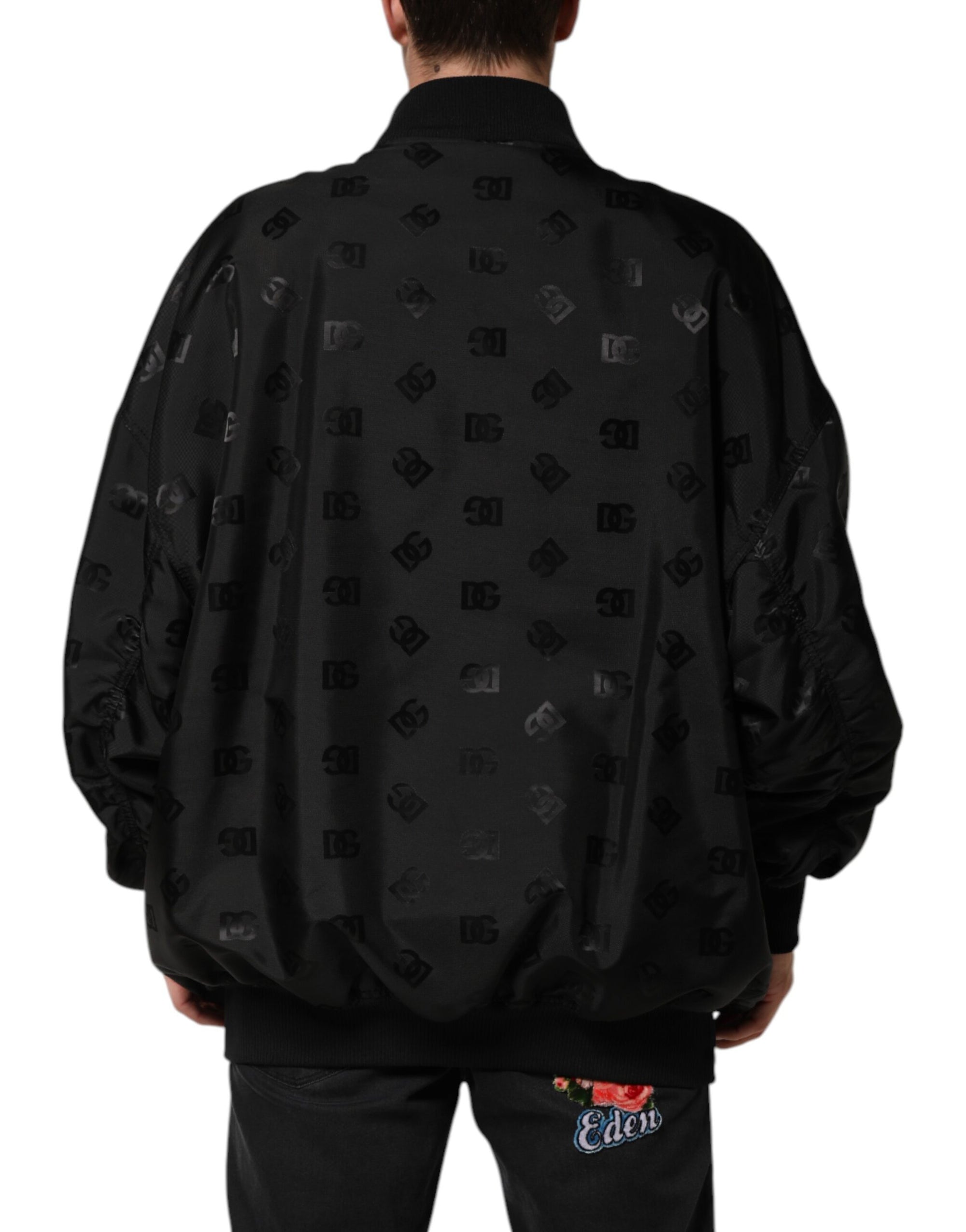 Veste coupe-vent cargo noire Dolce &amp; Gabbana avec logo Mania