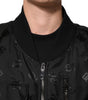 Veste coupe-vent cargo noire Dolce &amp; Gabbana avec logo Mania